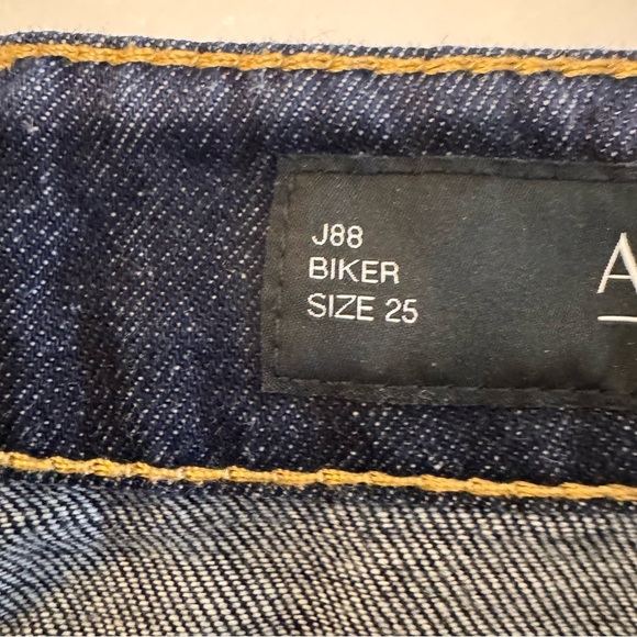 Armani Exchange Women’s “biker” Jeans Size 25 Cropped Zip Pockets - Picture 7 of 13